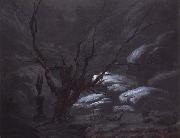 Carl Blechen Mountain Gorge in Winter oil